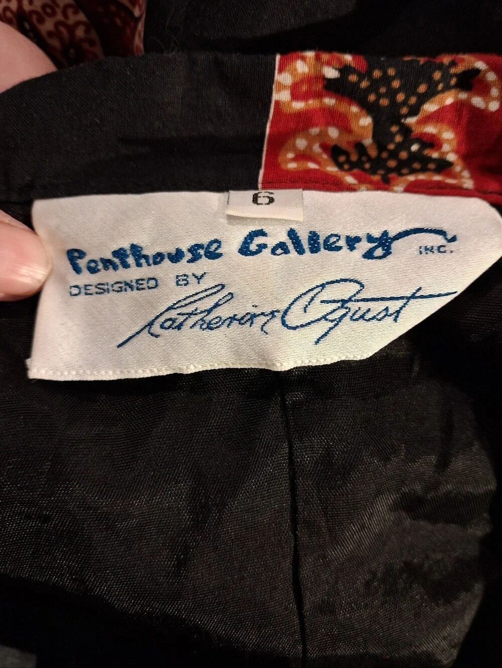 Catherine Ogust Size 6 Vintage 80s Cotton Dress W/pockets - Picture 5 of 6